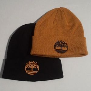 Selling: timberland Contrast Tree Logo cuffed Beanie-Black and Wheat